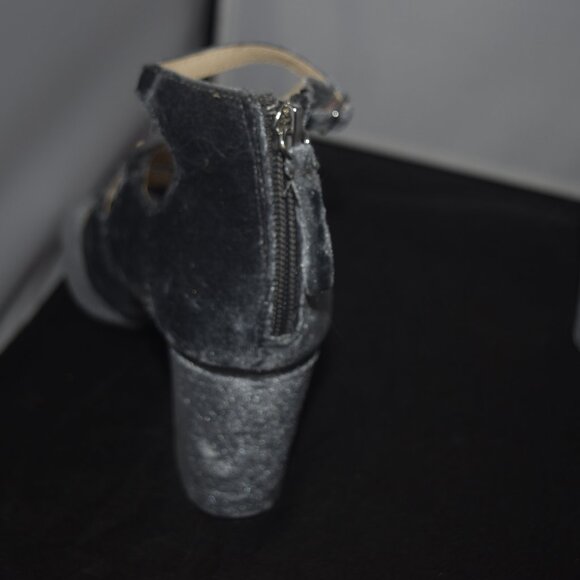 Zigi Soho Nancie Crushed velvet blue chunky heel 6 - Picture 3 of 10